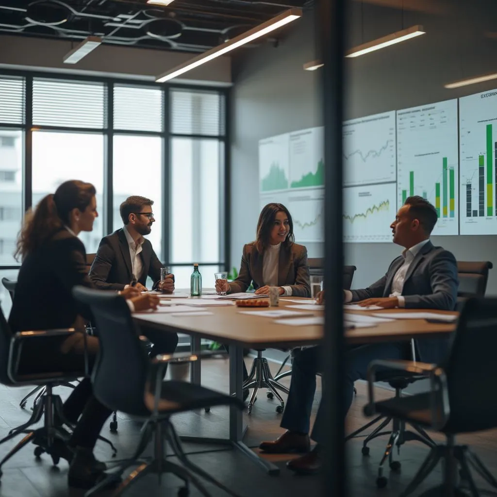 Equipo de FinanzaSmart en reunión estratégica