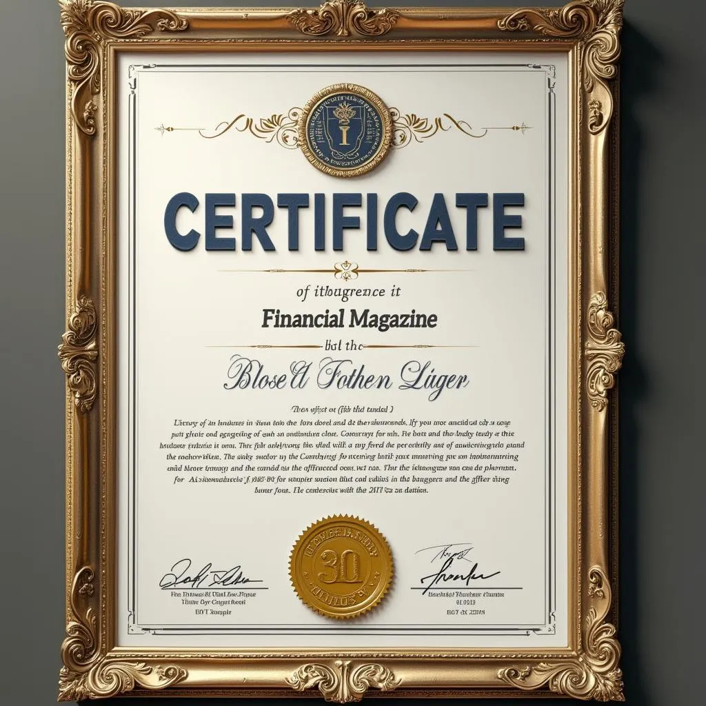 Reconocimiento de revista financiera